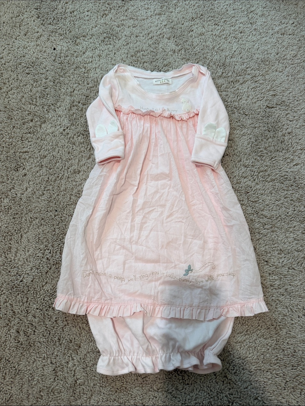 Bunnies by the Bay Pink Newborn Gown